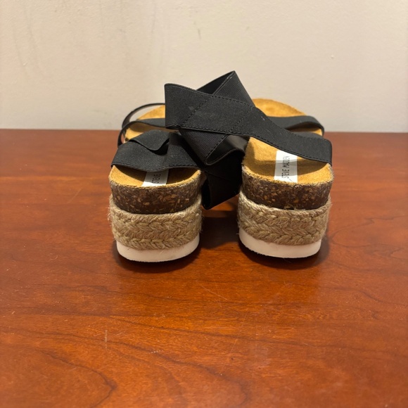Steve Madden Women's Kimmie Platform Espadrille Sandals in Black Size 8 - Picture 4 of 8